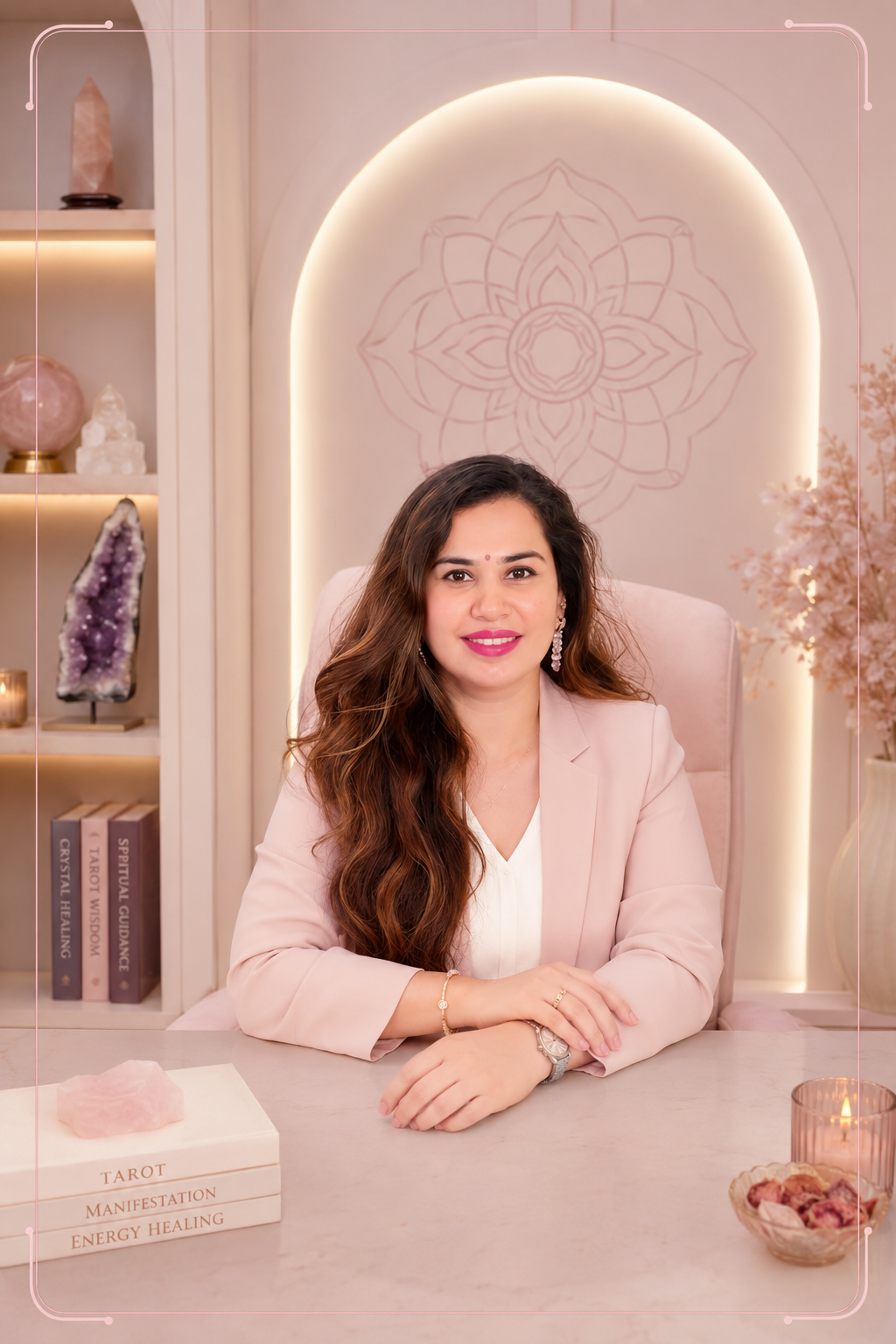 A tarot card spread used in Dr. Sneha Jain's readings