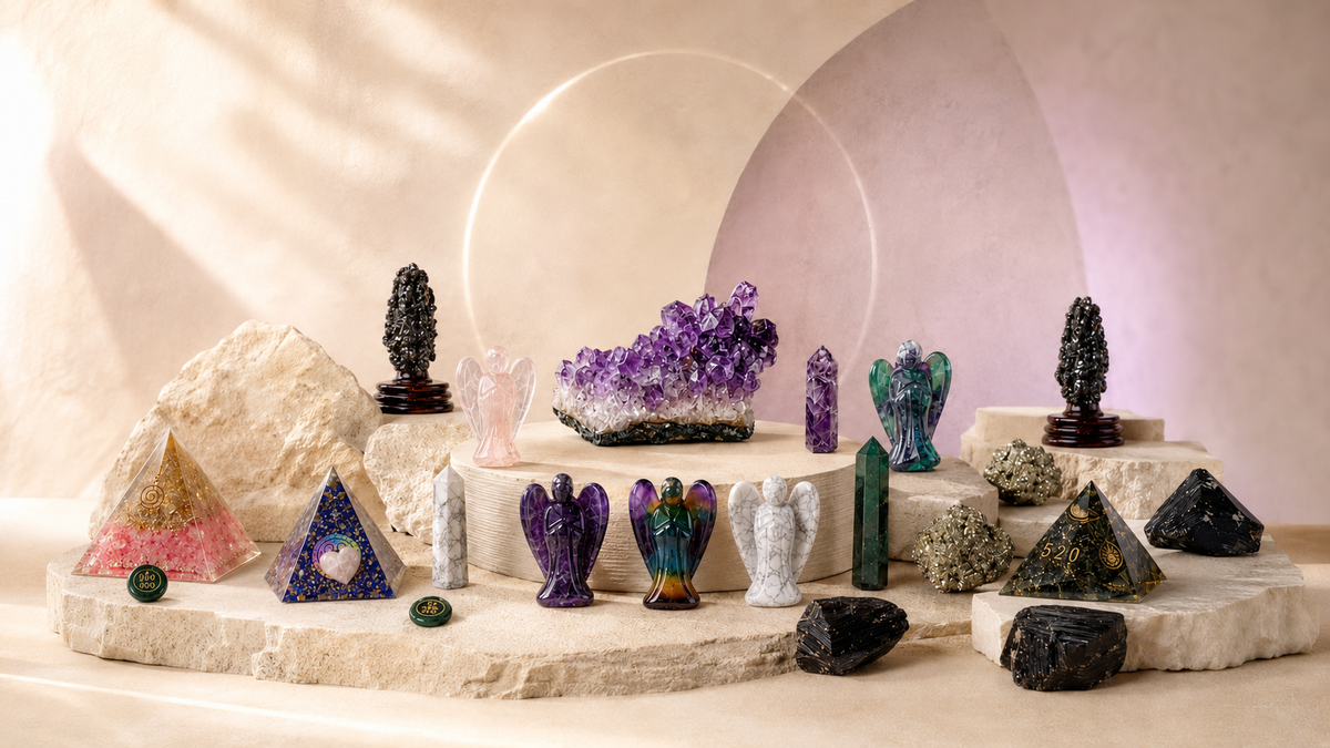 Handpicked healing crystals from The Hope Tarot